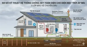 Nhà Có Điện Mặt Trời Chống Sét Thế Nào,Hướng dẫn chi tiết cách chống sét cho hệ thống điện mặt trời áp mái. Bảo vệ Inverter và tấm pin khỏi sét trực tiếp & lan truyền theo tiêu chuẩn IEC 62305. Xem ngay!